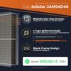 Solarway 870W Balkonkraftwerk 800W Komplett Steckdose - 600W/800W Ausgang einstellbar - 2 x 435W JaSolar-Module Full Black - 1 x Deye Wechselrichter mit APP&WiFi - Plug&Play (Flachdach Halterung) – Bild 9