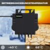 SUNNIVA® Balkonkraftwerk Black Frame 900/800W Solaranlage mit 800W Growatt Micro Wechselrichter mit WIFI Bluetooth, upgradebar drosselbar, 2x450W Solarmodule, 5m Kabel, Solarkabel, PV Anlage – Bild 5
