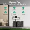 B2500 Balkonkraftwerk mit Speicher 800W Mikrowechselrichter, Marstek 2240Wh LiFePO4 Akku 6000 Ladezyklen, Erweiterbar auf 6720Wh, Einfache Installation, IP65 wasserdicht & staubfest – Bild 3