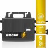 SUNNIVA® 1144W Balkonkraftwerk 800W komplett Steckdose - TSUN 800W Wechselrichter - Komplettset PV Solaranlage - 2x 440W BIFAZIAL Black Frame Solarmodule - inkl. 5m Kabel - WIFI Bluetooth – Bild 2