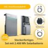 VALE Balkonkraftwerk Bifazial 1.780 Wp Full Black - 800 Watt APsystems Wechselrichter - AIO 2400 Solarbatterie - Solarpanel Set mit Speicher - 5m AC-Kabel – Bild 3
