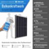 Balkonkraftwerk 1170W Solaranlage Komplettset mit 800W Tsun Micro Wechselrichter WiFi, 2X 450W Bifazial Solarmodule Black Frame für Haus Dach Terrasse Garten PV Anlage – Bild 5