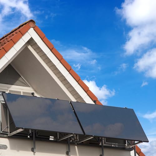 SUNNIVA® 1840W Balkonkraftwerk BIFAZIAL FULLBLACK komplett Steckdose ECOFLOW 800W Wechselrichter, PV Solaranlage, 4x 460W Glas-Glas Solarmodule, inkl. 5m Kabel, Bluetooth WIFI, Komplettset – Bild 9