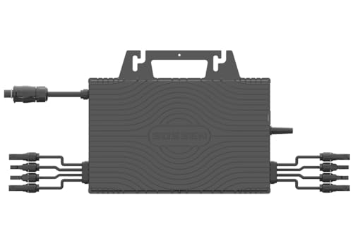 Mikrowechselrichter Set 2400W mit 5m Kabel, Inverter für Balkonkraftwerk für 4 PV Module, einstellbare Leistung 600W/800W, WLAN & Bluetooth, Schwarz – Bild 2