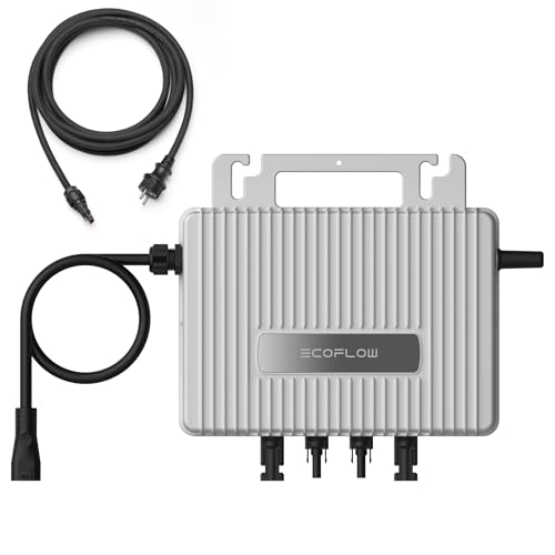 Balkonkraftwerk 1300W Solaranlage mit 800W Ecoflow Stream Micro Wechselrichter WiFi Bluetooth, Glas-Glas Solarmodule 2X 500W Bifazial Vollschwarz, Photovoltaik PV Anlage für Haus Dach Terrasse Balkon – Bild 2