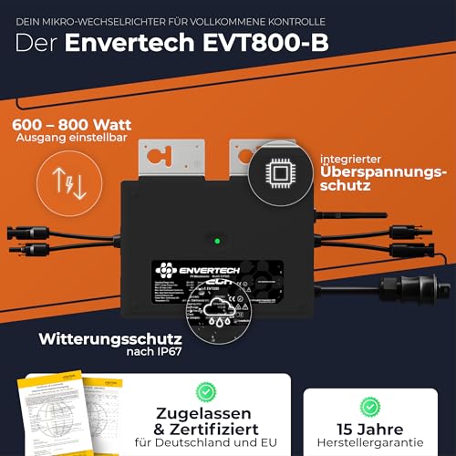 Solarway 870W Balkonkraftwerk 800W Komplett Steckdose - 600W/800W Ausgang einstellbar - 2 x 435W JaSolar-Module Full Black - 1 x Deye Wechselrichter mit APP&WiFi - Plug&Play – Bild 9