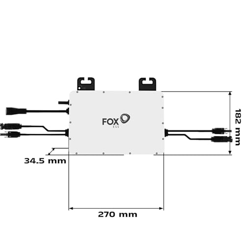 SUNNIVA 2000W Balkonkraftwerk BIFAZIAL FULLBLACK komplett Steckdose FOXESS 800W Wechselrichter, PV Solaranlage, 4x 500W Glas-Glas Solarmodule, inkl. 5m Kabel, Bluetooth WIFI, Komplettset – Bild 5