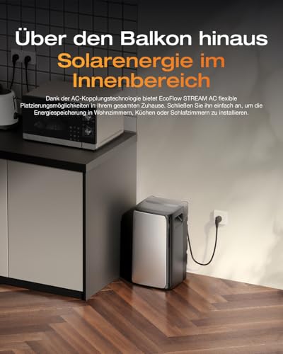 ECOFLOW STREAM AC Balkonkraftwerk mit Speicher 0% VAT, 1,92kWh Solarspeicher, 800W bidirektional, erweiterbar bis 11,52kWh, Plug&Play, IP65, Kleine Verpackungsmängel,Produkt unbenutzt(Generalüberholt) – Bild 2