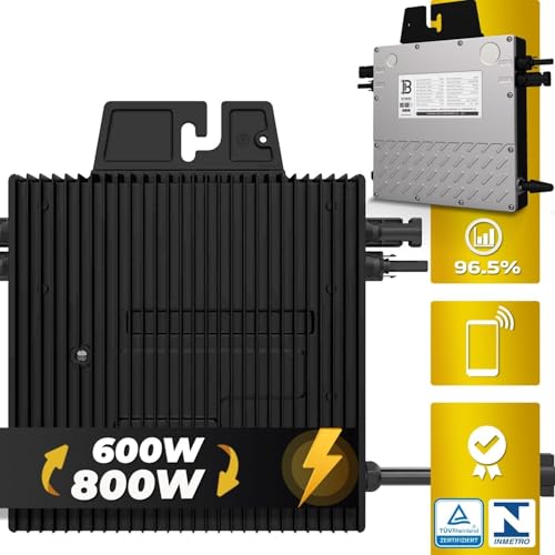 SUNNIVA 2000W Balkonkraftwerk BIFAZIAL FULLBLACK komplett Steckdose BENY 800W Wechselrichter, PV Solaranlage, 4x 500W Glas-Glas Solarmodule, inkl. 5m Kabel, WIFI, Komplettset – Bild 3