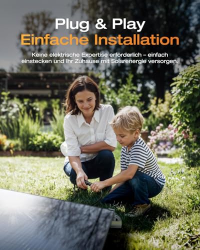 Solarway® 1000Wp / 800W Balkonkraftwerk komplett Steckdose - neuester EcoFlow Stream 800 Watt Wechselrichter - Solaranlage Komplettset - 500W bifaziale Black Solarmodule & EcoFlow & Zubehör – Bild 3