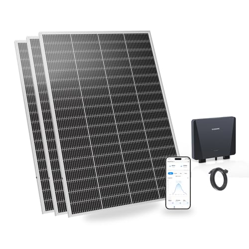 SUNSHARE Ray Lite 600W Balkonkraftwerk Ohne Halterung – komplett Steckdose N-Typ Solarmodule 25 % Effizienz – 800W Mikro-Wechselrichter mit WIFI & AC Kabel – Basic Kit PV Solaranlage Komplettset