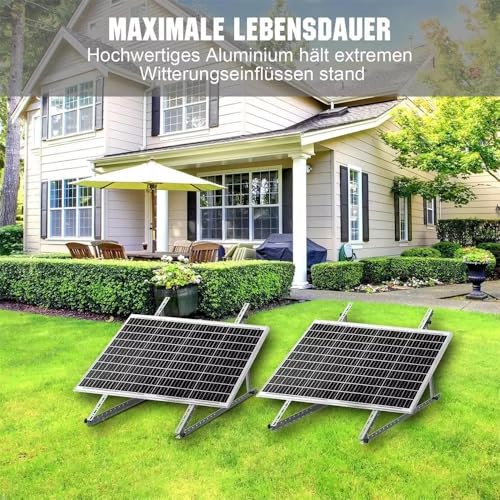 2 Sets GLIESE Balkonkraftwerk Halterung 118 cm,Verstärkte Solarmodul Halterung ,Solarpanel Halterung,Verstellbarer Winkel Von 0° Bis 90°,Neigungshalterungen ,Halterungen Balkonkraftwerk für 100W-600W – Bild 9