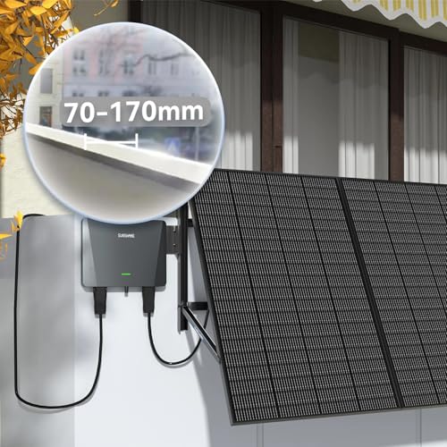 SUNSHARE Ray 400W Balkonkraftwerk mit Halterung Beton Balkon - Balkonkraftwerk 800W komplett Steckdose - neuester 800 Watt Wechselrichter - Solaranlage Komplettset - inkl Zubehör - 5m Kabel – Bild 2