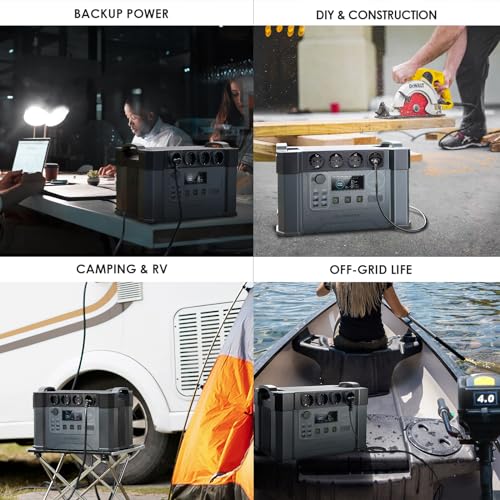 ALLPOWERS Tragbarer Powerstation 2000W (4000W Surge) Wechselstromsteckdosen 1500Wh Akku MPPT Solar Generator Mobiler Stromspeicher für Wohnmobil Camping Heimwerken Notstromaggregat RV Haus Notfall – Bild 9